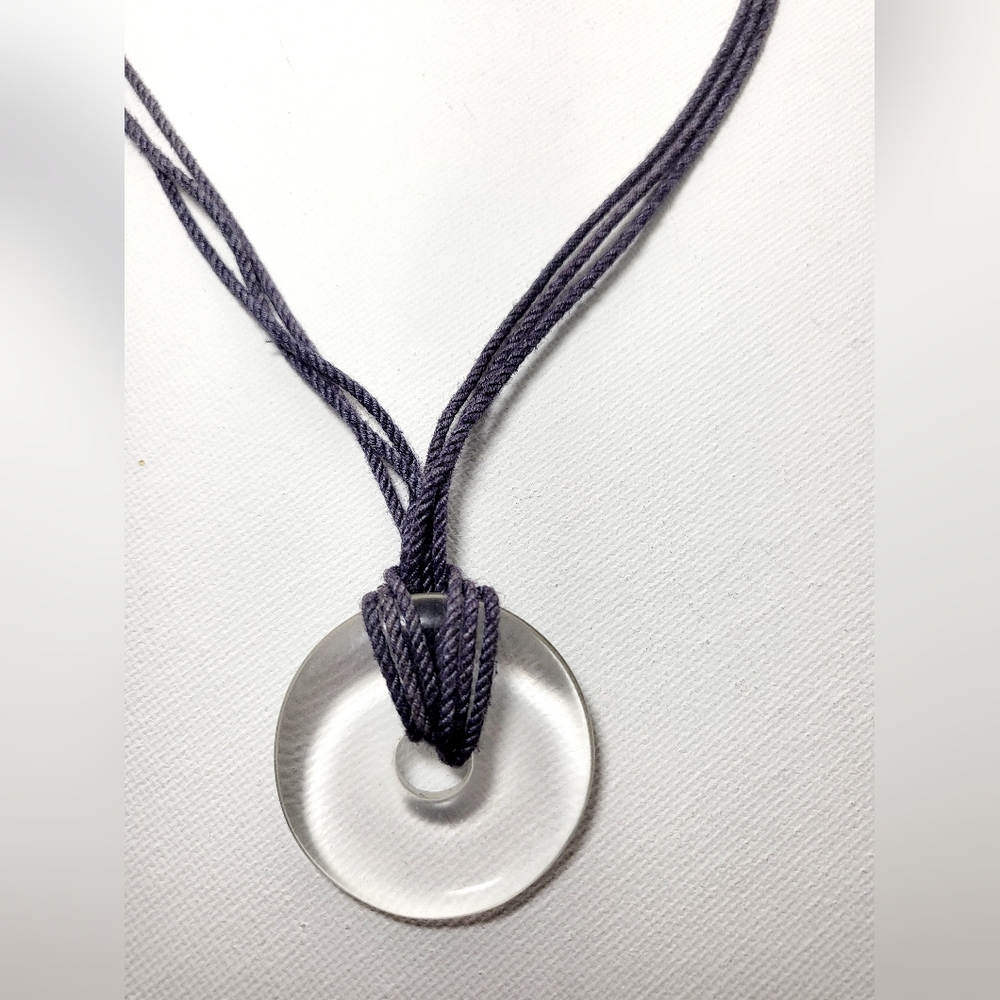 🕳️ Necklace - Mauve Purple Cord